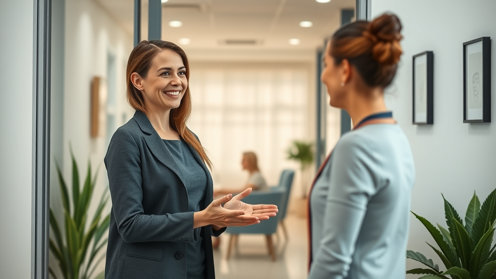 welcoming chiropractic clinic liveden chiropractors modern entrance smiling receptionist