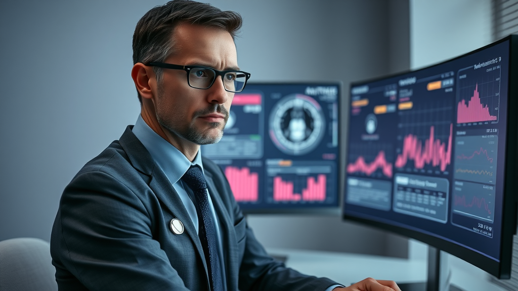 healthcare IT professional reviewing medical imaging AI error warnings for patient safety