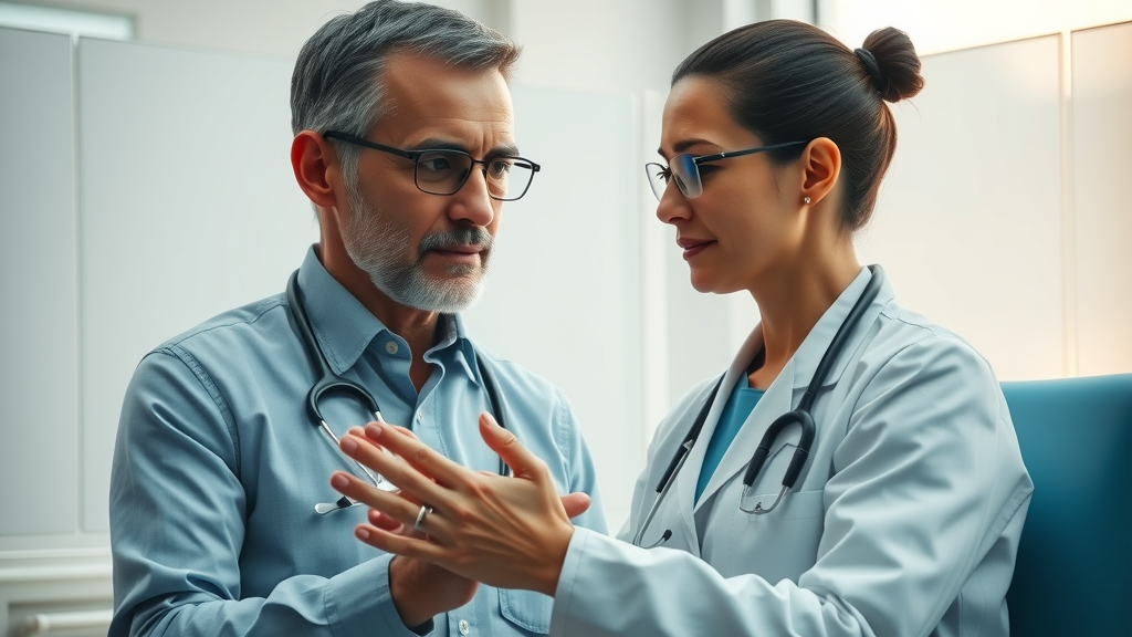 doctor reassuring patient artificial intelligence diagnostics machine learning ethics