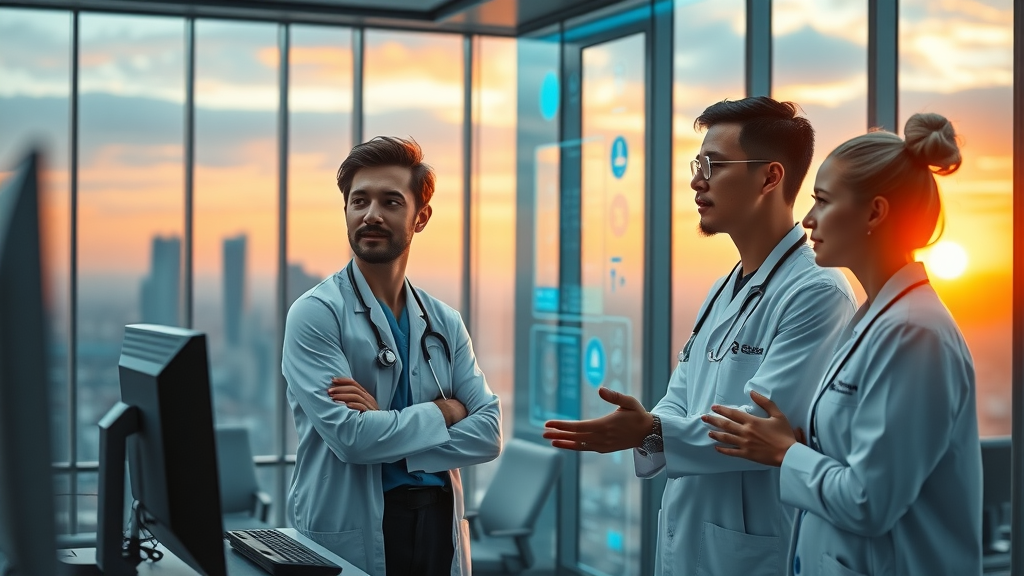 next generation of AI engineers and clinicians brainstorming future medical image segmentation AI solutions