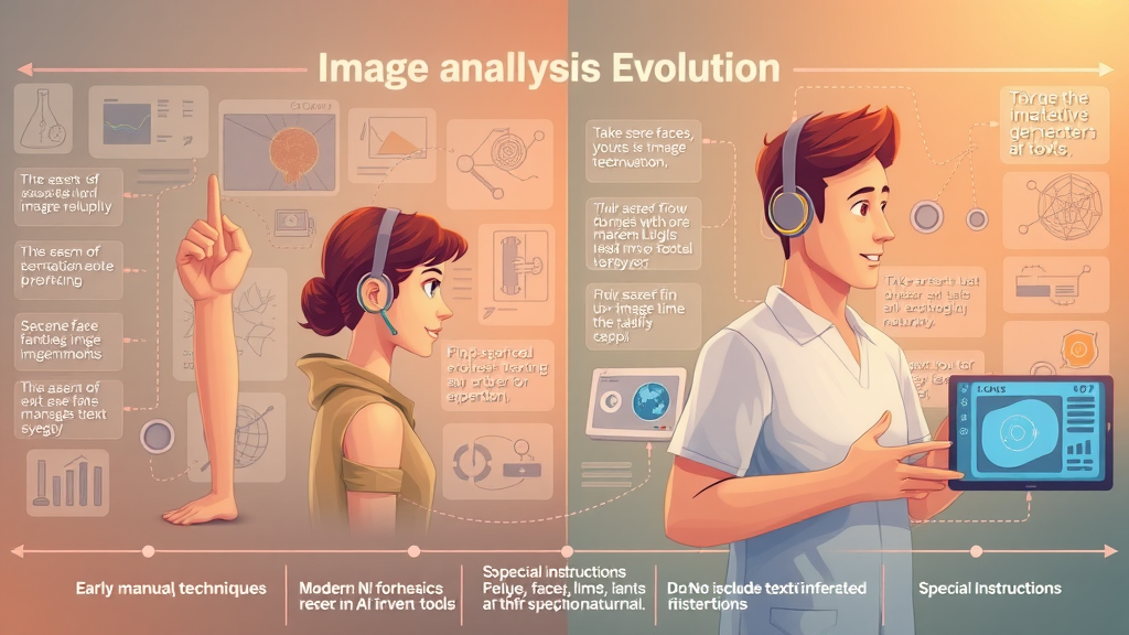 illustrative timeline showing the evolution from manual to AI-driven automated image interpretation and image analysis software