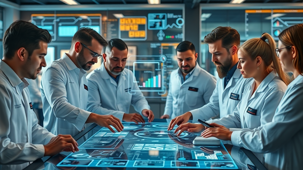 diverse team collaborating on improving automated image analysis pipeline for better results